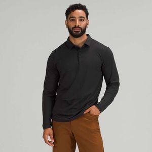 4 Lululemon Evolution Long & Short Sleeve Polo Shirts Size L Black, Grey & Navy